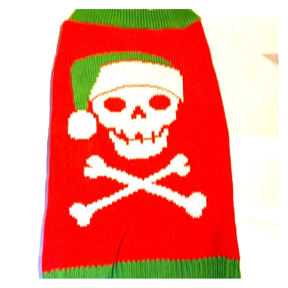pet holiday collection Other - New dog sweater skull cross bones goth new M
